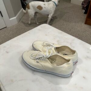 Vans Cream Canvas Sneakers
